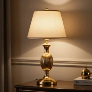 Lampe vintage dorée