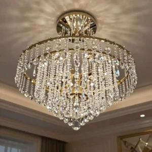 Plafonnier cristal moderne