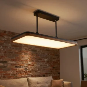 Plafonnier bois et métal