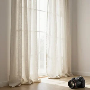 Rideau lin naturel